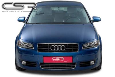 Paupières de phares avants (la paire) pour Audi A3 8P toutes carrosseries (2003-2005) - Fabriqué en ABS (à peindre)