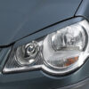 Paupières de phares avants (la paire) pour VW Polo 4 Typ 9N3 hatchback (2005-2009) - Fabriqué en ABS (à peindre)