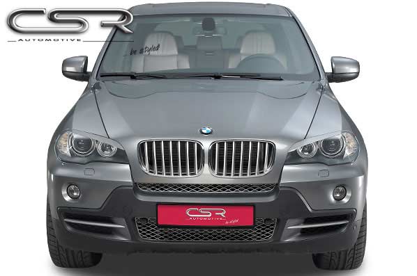 Paupières de phares avants (la paire) pour BMW X5 E70 toutes carrosseries (depuis 2006) - Fabriqué en ABS (à peindre)