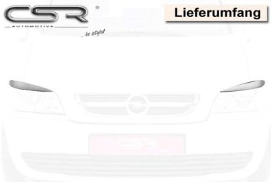 Paupières de phares avants (la paire) pour Opel Zafira A (1999-2005) - Fabriqué en ABS (à peindre)