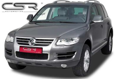 Paupières de phares avants (la paire) pour VW Touareg I (Typ 7L) toutes carrosseries (11/2006-2010) - Fabriqué en ABS (à peindre)
