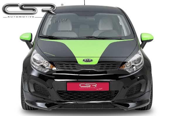 Paupières de phares avants (la paire) pour Kia Rio 3.Generation UB hatchback (depuis 2011) - Fabriqué en ABS (à peindre)