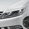 Paupières de phares avants (la paire) pour VW CC (Typ 35) toutes carrosseries (2012-2016) - Fabriqué en ABS glossy (Noir brillant)