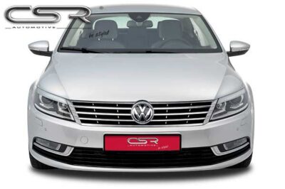 Paupières de phares avants (la paire) pour VW CC (Typ 35) toutes carrosseries (2012-2016) - Fabriqué en ABS glossy (Noir brillant)