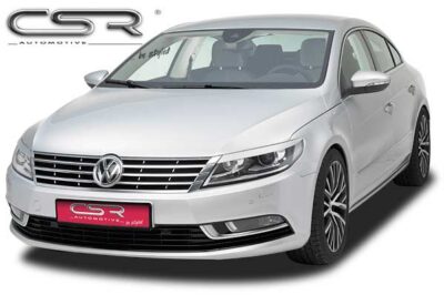 Paupières de phares avants (la paire) pour VW CC (Typ 35) toutes carrosseries (2012-2016) - Fabriqué en ABS glossy (Noir brillant)
