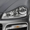 Paupières de phares avants (la paire) pour Porsche Cayenne I toutes carrosseries (2/2007-2010) - Fabriqué en ABS (à peindre)