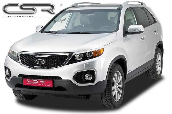 Paupières de phares avants (la paire) pour Kia Sorento (XM) toutes carrosseries (2009-2014) - Fabriqué en ABS (à peindre)