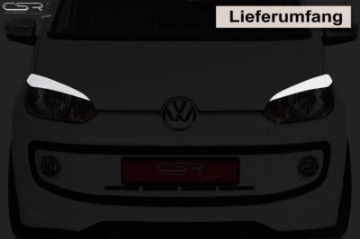 Paupières de phares avants (la paire) pour VW Up! hatchback (2011-2016) - Fabriqué en ABS (à peindre)