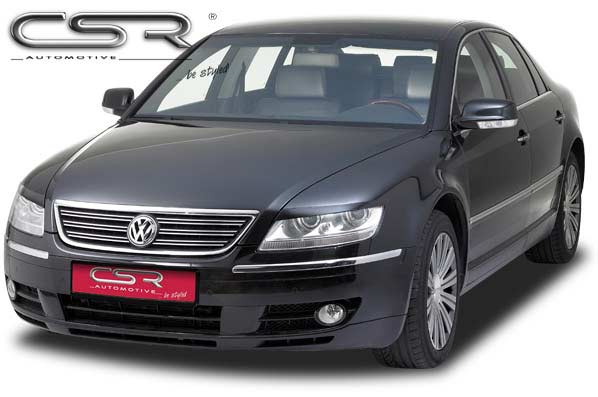 Paupières de phares avants (la paire) pour VW Phaeton berline (2002-4/2010) - Fabriqué en ABS (à peindre)