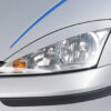 Paupières de phares avants (la paire) pour Ford Focus MK1 (DAW / DFW / DNW) berline / liftback / break (1998-2004) - Fabriqué en ABS (à peindre)