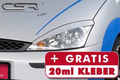 Paupi&egrave;res de phares avants (la paire) pour Ford Focus MK1 (DAW / DFW / DNW) berline / liftback / break (1998-2004) - Fabriqu&eacute; en ABS (&agrave; peindre)
