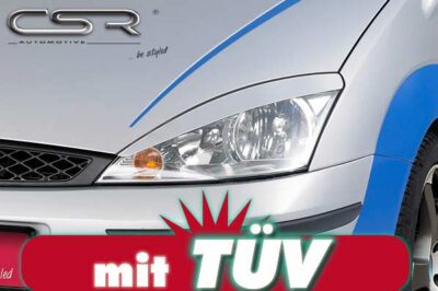 Paupi&egrave;res de phares avants (la paire) pour Ford Focus MK1 (DAW / DFW / DNW) berline / liftback / break (1998-2004) - Fabriqu&eacute; en ABS (&agrave; peindre)