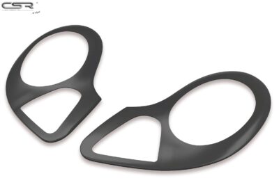 Paupières de phares avants (la paire) pour Porsche Boxster 986 Roadster (1996-2004) - Fabriqué en ABS glossy (Noir brillant)