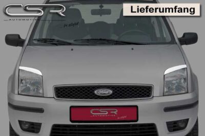 Paupières de phares avants (la paire) pour Ford Fusion hatchback (2002-2012) - Fabriqué en ABS (à peindre)