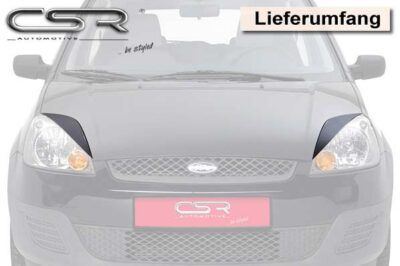 Paupières de phares avants (la paire) pour Ford Fiesta MK6  (10/2005-2008) - Fabriqué en ABS (à peindre)