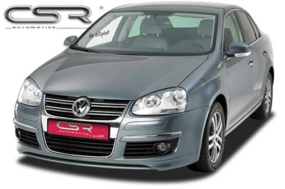 Paupières de phares avants (la paire) pour VW Golf 5 / Jetta 5 toutes carrosseries (2003-2010) - Fabriqué en ABS glossy (Noir brillant)