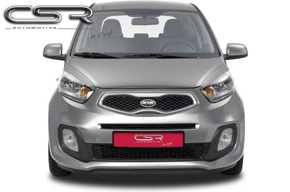 Paupières de phares avants (la paire) pour Kia Picanto toutes carrosseries (2011-2016) - Fabriqué en ABS (à peindre)