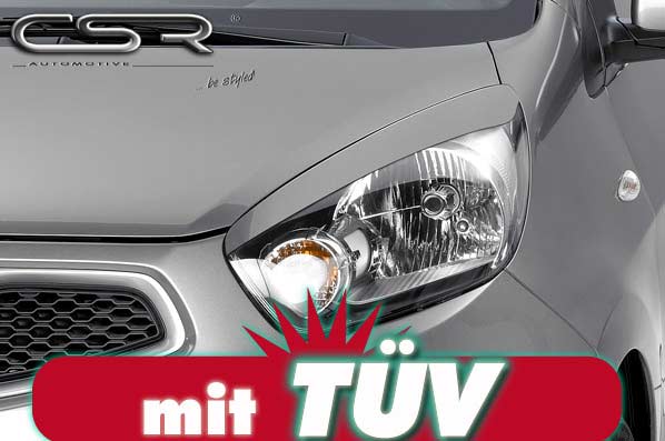 Paupières de phares avants (la paire) pour Kia Picanto toutes carrosseries (2011-2016) - Fabriqué en ABS (à peindre)