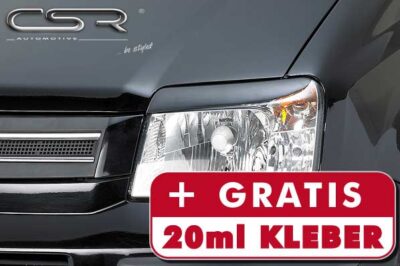 Paupières de phares avants (la paire) pour Fiat Panda Typ 169  (2003-2012) - Fabriqué en ABS (à peindre)