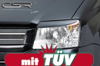 Paupières de phares avants (la paire) pour Fiat Panda Typ 169  (2003-2012) - Fabriqué en ABS (à peindre)