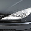Paupières de phares avants (la paire) pour Peugeot 206 toutes carrosseries (1998-2006) - Fabriqué en ABS (à peindre)