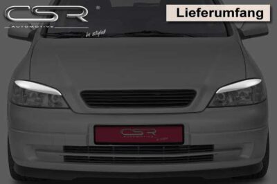 Paupières de phares avants (la paire) pour Opel Astra G toutes carrosseries (1998-2005) - Fabriqué en ABS (à peindre)
