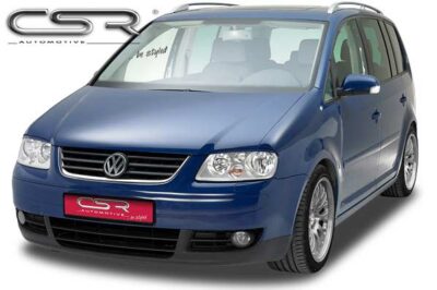 Paupières de phares avants (la paire) pour VW Touran 1T toutes carrosseries (2003-2006) - Fabriqué en ABS (à peindre)