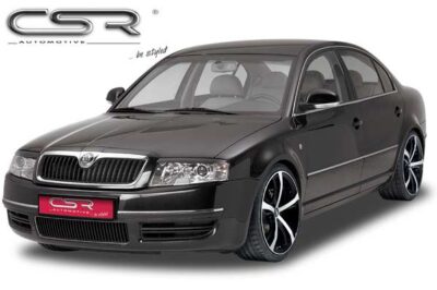 Paupières de phares avants (la paire) pour Skoda Superb I 3U4 toutes carrosseries (2001-2006) - Fabriqué en ABS (à peindre)