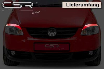 Paupières de phares avants (la paire) pour VW Fox toutes carrosseries (2005-2011) - Fabriqué en ABS (à peindre)