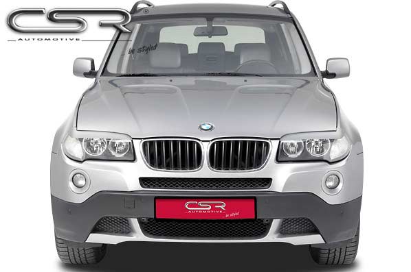 Paupières de phares avants (la paire) pour BMW X3 E83 toutes carrosseries (2003-2010) - Fabriqué en ABS (à peindre)