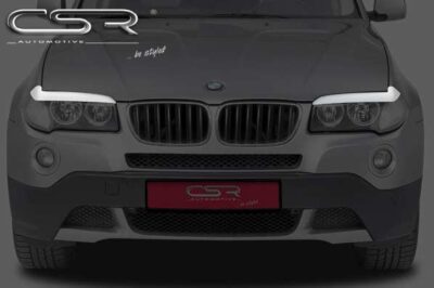 Paupières de phares avants (la paire) pour BMW X3 E83 toutes carrosseries (2003-2010) - Fabriqué en ABS (à peindre)