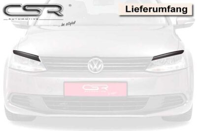 Paupières de phares avants (la paire) pour VW Jetta toutes carrosseries (depuis 2010) - Fabriqué en ABS (à peindre)