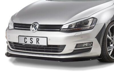 Paupières de phares avants (la paire) pour VW Golf 7 préfacelift (08/2012-03/2017) - Fabriqué en ABS glossy (Noir brillant)