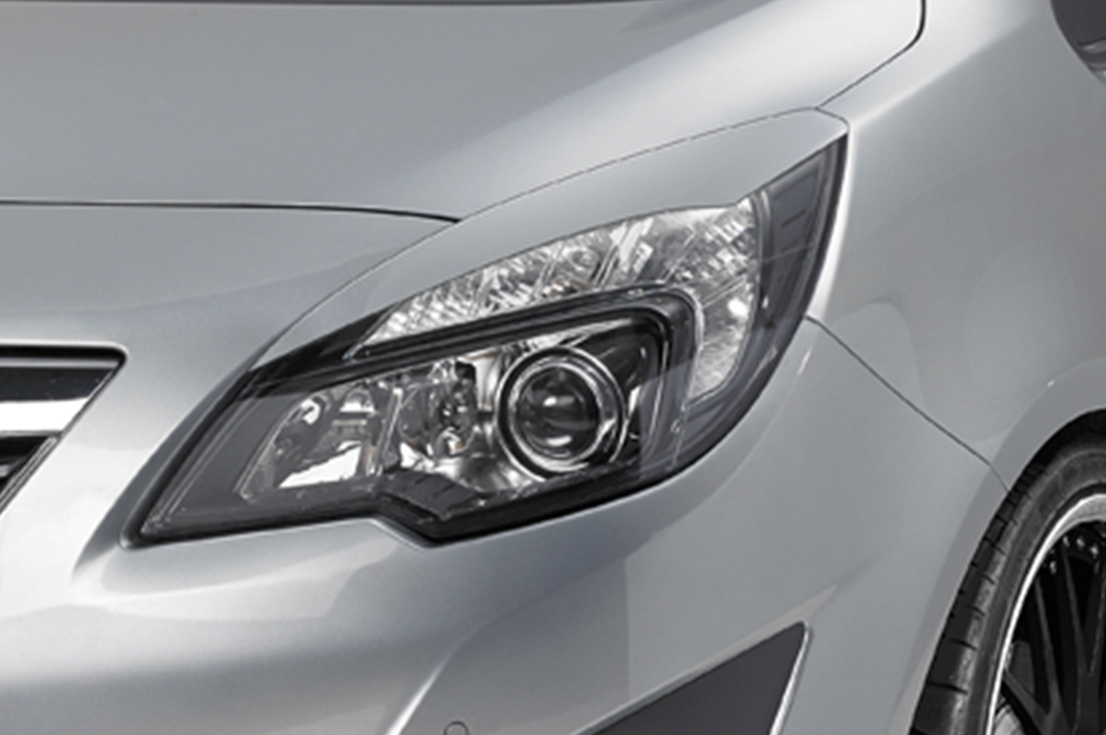 Paupières de phares avants (la paire) pour Opel Meriva B toutes carrosseries (depuis 2010) - Fabriqué en ABS (à peindre)