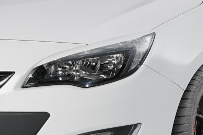 Paupières de phares avants (la paire) pour Opel Astra J toutes carrosseries (depuis 2009) - Fabriqué en ABS (à peindre)