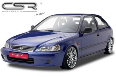 Paupières de phares avants (la paire) pour Honda Civic 6 hatchback / berline EJ / EK (3/99-2001) - Fabriqué en ABS (à peindre)