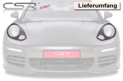 Paupières de phares avants (la paire) pour Porsche Panamera toutes carrosseries (07/2013-2016) - Fabriqué en ABS (à peindre)