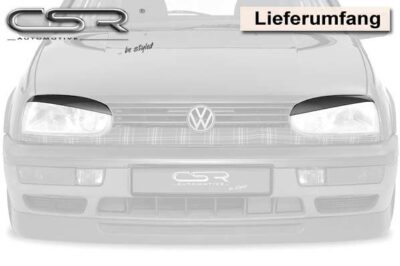 Paupi&egrave;res de phares avants (la paire) pour VW Golf 3 toutes carrosseries (1991-1997) - Fabriqu&eacute; en ABS (&agrave; peindre)