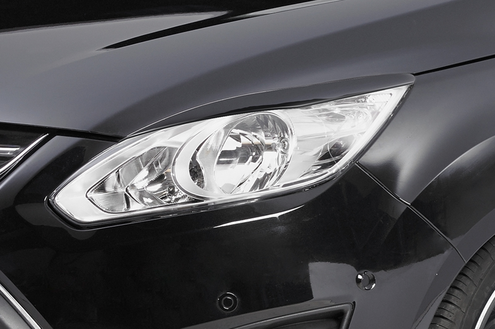 Paupières de phares avants (la paire) pour Ford C-Max / Grand C-Max toutes carrosseries (12/2010 - 03/2015) - Fabriqué en ABS (à peindre)