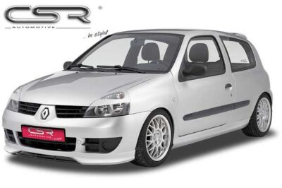 Paupières de phares avants (la paire) pour Renault Clio 2 / B toutes carrosseries (6/2001-2012) - Fabriqué en ABS (à peindre)