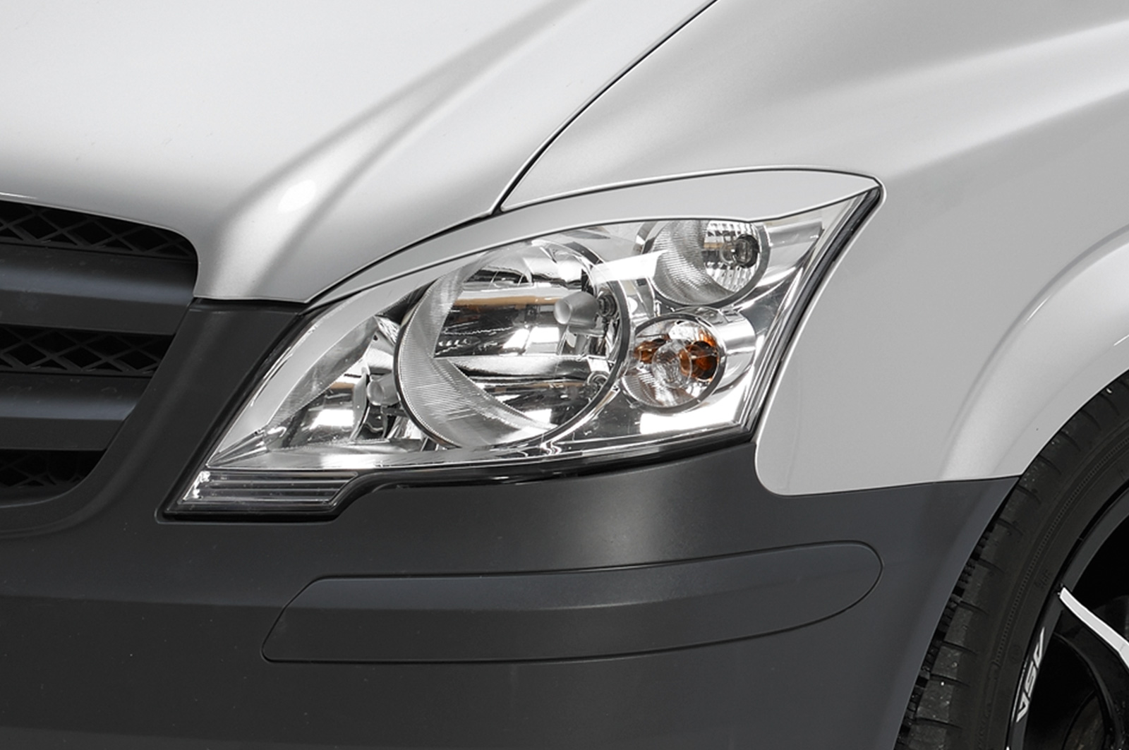 Paupières de phares avants (la paire) pour Mercedes Benz Viano / Vito W639 V639 toutes carrosseries (10/2010-2014) - Fabriqué en ABS (à peindre)