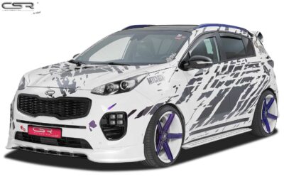 Paupières de phares avants (la paire) pour Kia Sporage QL toutes carrosseries (depuis 2015) - Fabriqué en ABS (à peindre)