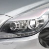 Paupières de phares avants (la paire) pour Mercedes Benz SLK SLC R172 toutes carrosseries (depuis 03/2011) - Fabriqué en ABS glossy (Noir brillant)