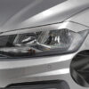 Paupières de phares avants (la paire) pour VW Polo VI 2G toutes carrosseries (depuis 2017) - Fabriqué en ABS glossy (Noir brillant)