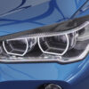 Paupières de phares avants (la paire) pour BMW X1 F48 toutes carrosseries (depuis 2015) - Fabriqué en ABS (à peindre)
