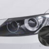 Paupières de phares avants (la paire) pour Seat Exeo 3R toutes carrosseries (2008-2013) - Fabriqué en ABS glossy (Noir brillant)