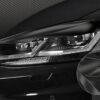 Paupières de phares avants (la paire) pour VW Golf 7 toutes carrosseries (04/2017-2021) - Fabriqué en ABS glossy (Noir brillant)