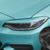 Paupières de phares avants (la paire) pour BMW Série 2 F22 / F23 / F87 toutes carrosseries (11/2013-07/2021) - Fabriqué en ABS glossy (Noir brillant)